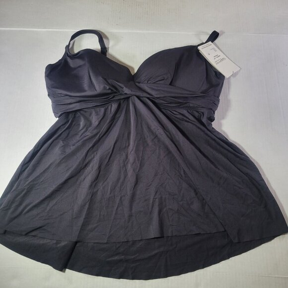 Coco Reef Swimwear Contours Shapemaker Tankini Top In Black Size 16/40D - Picture 1 of 6